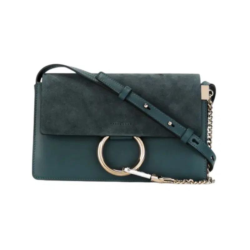 Chloe Silver-tone Blue Leather Faye Shoulder Bag