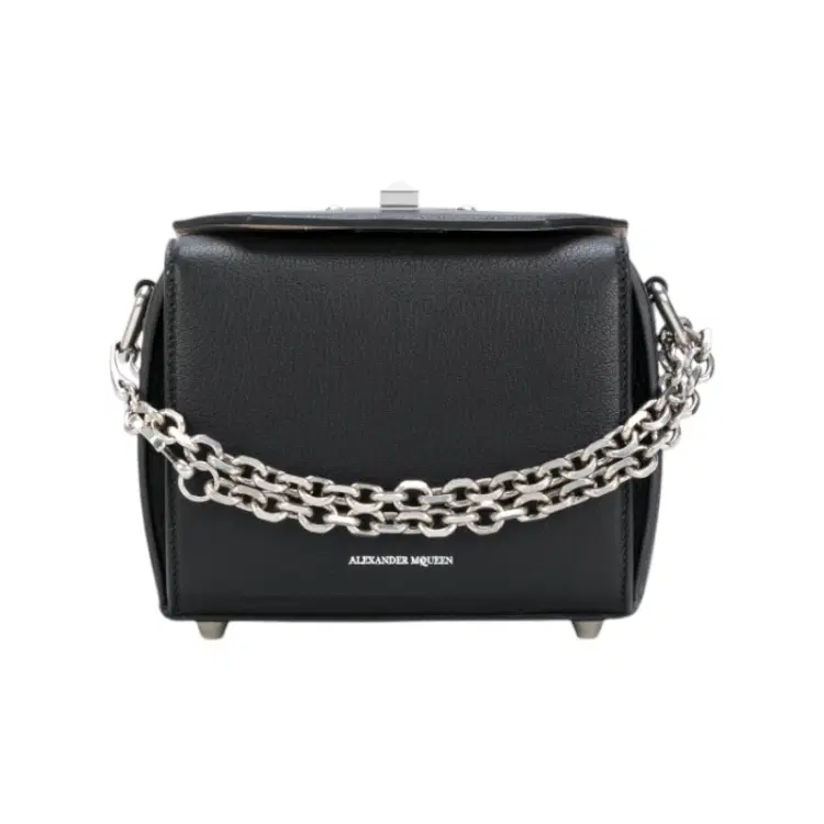 Alexander McQueen Black Leather Box 16 Bag-Hover-Image