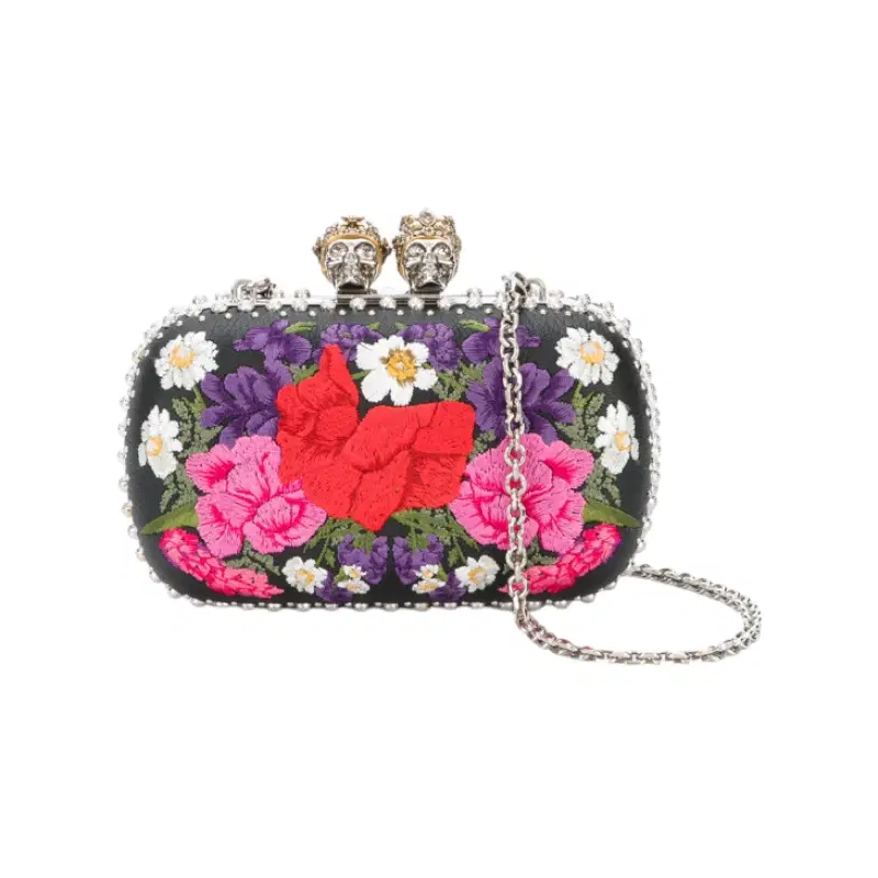 Alexander McQueen King And Queen Floral Clutch