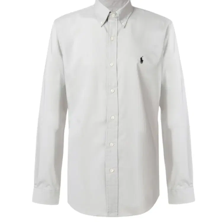 Ralph Lauren Grey Cotton Button-down Collar Shirt-Hover-Image