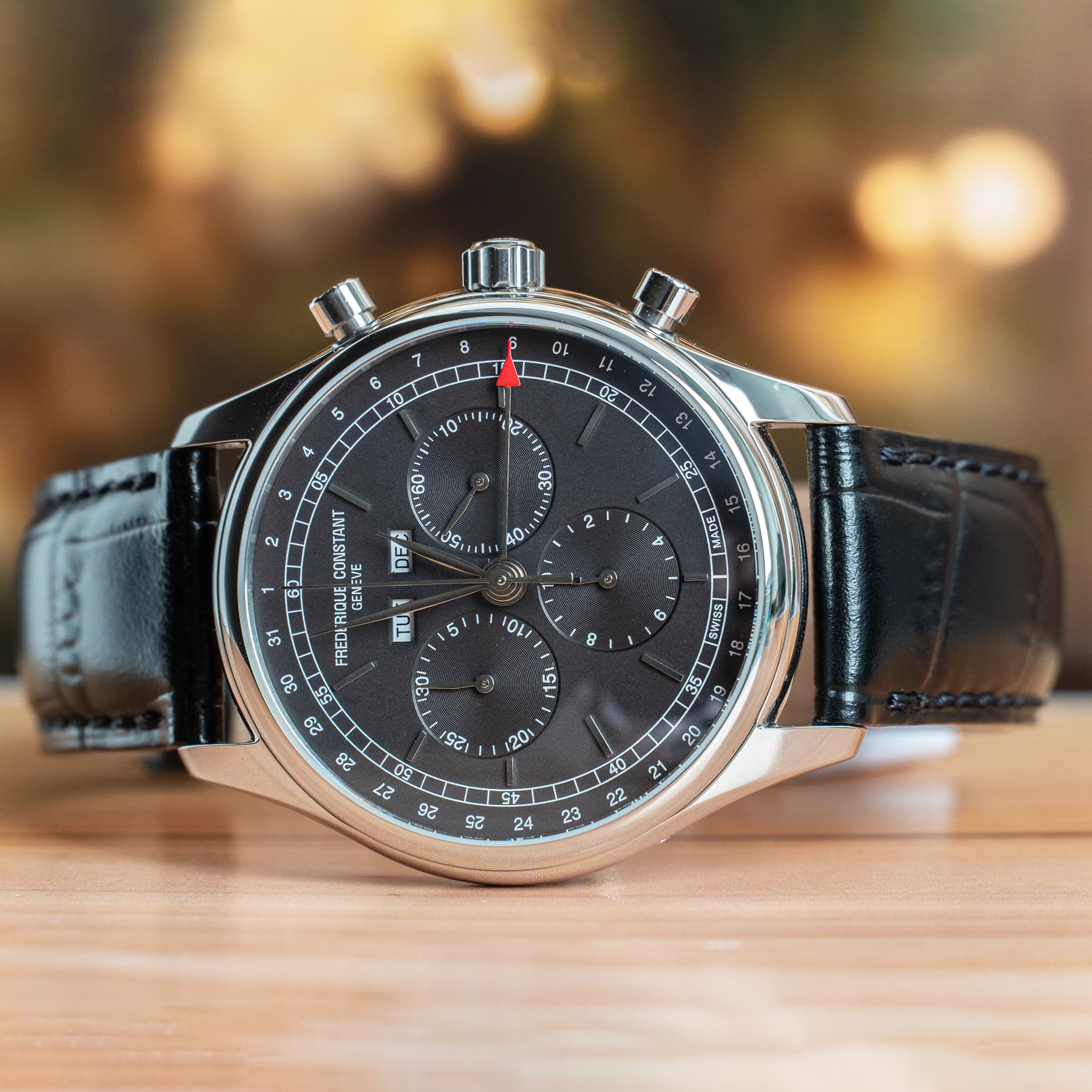 Frederique Constant Classics Chronograph 40 MM Black Dial Quartz Watch