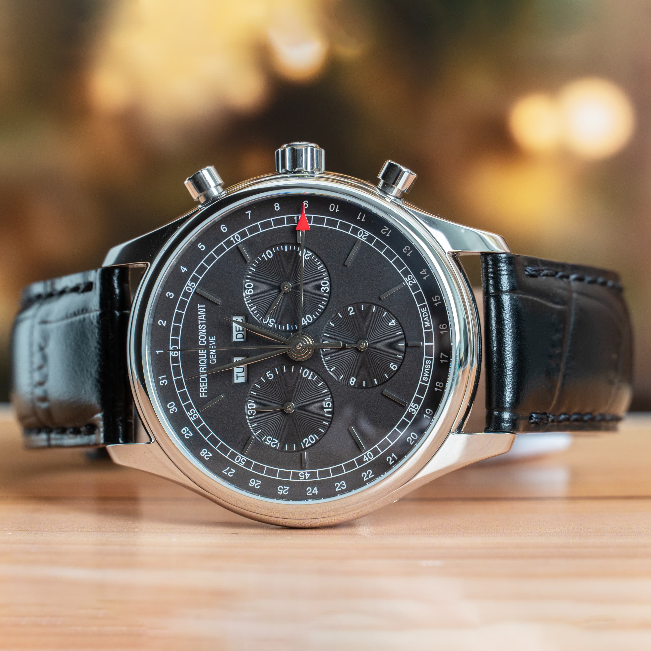 Frederique Constant Classics Chronograph 40 MM Black Dial Quartz Watch