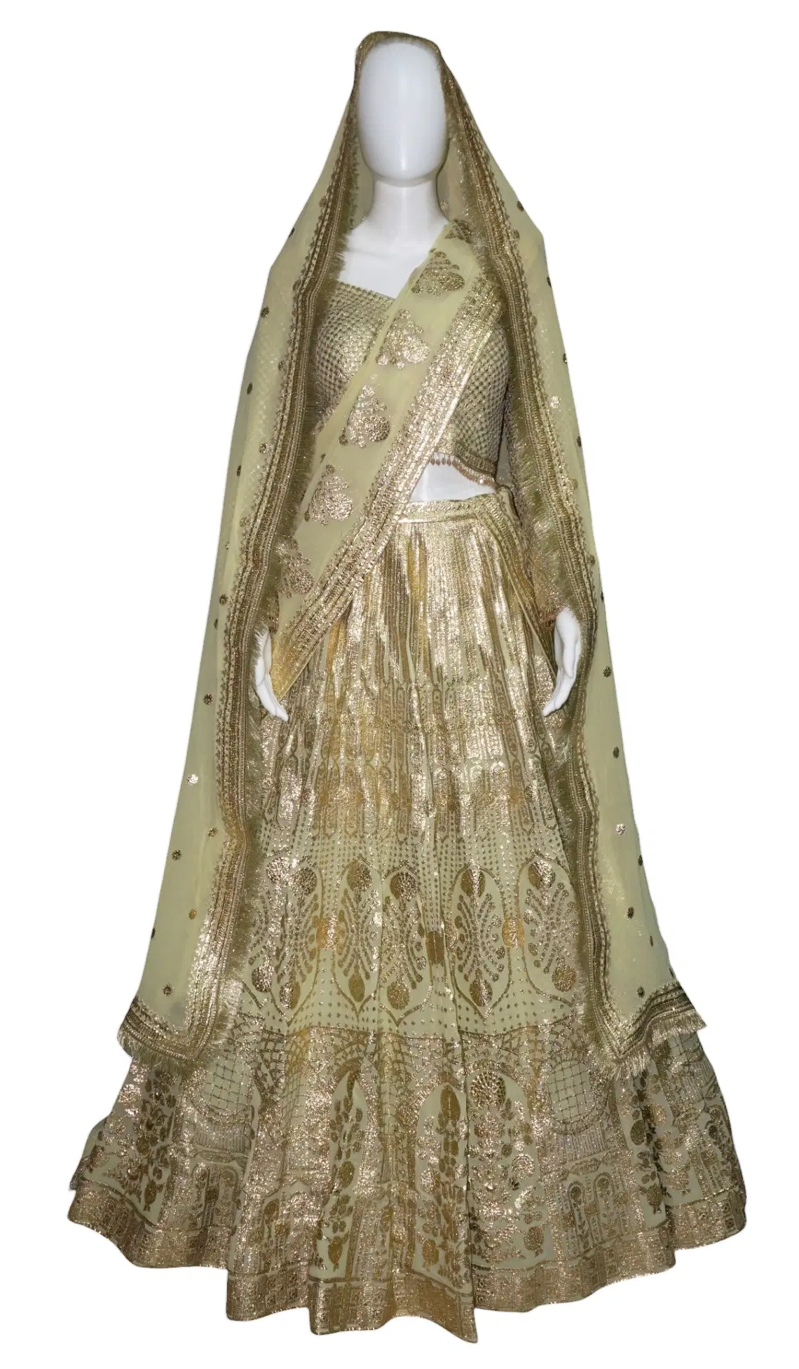 Falguni and Shane Peacock Pastel Green Bridal Lehenga