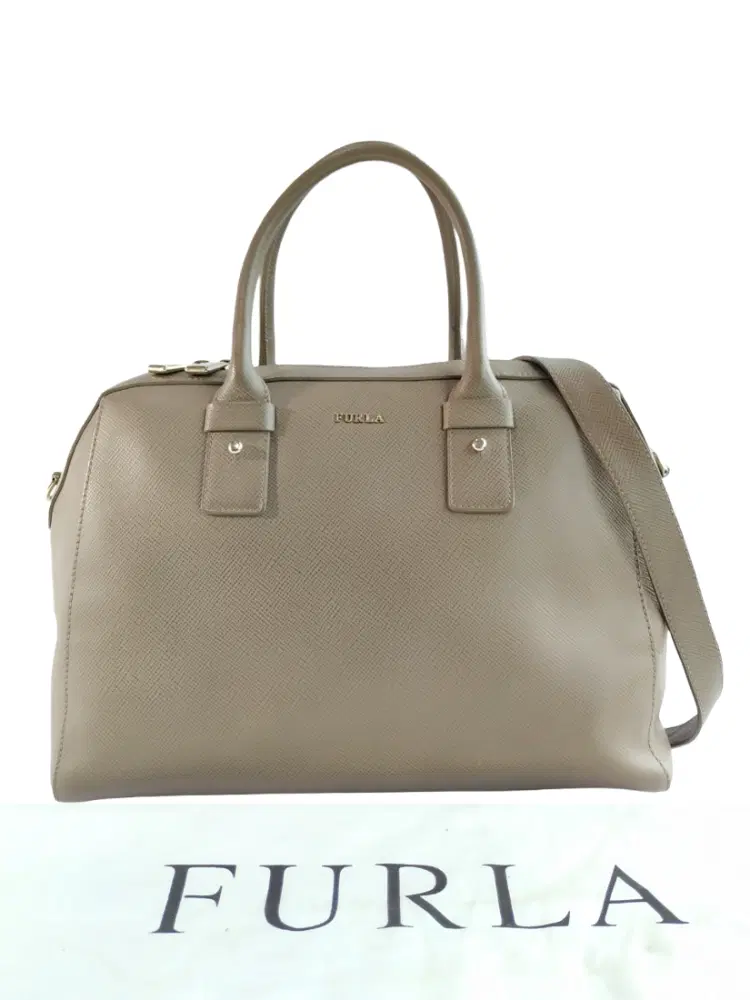 Furla Allegra Saffiano Leather Satchel-Hover-Image