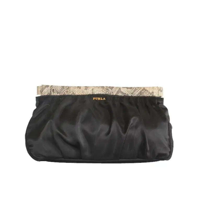 Furla Black Clutch with Animal detail trimming