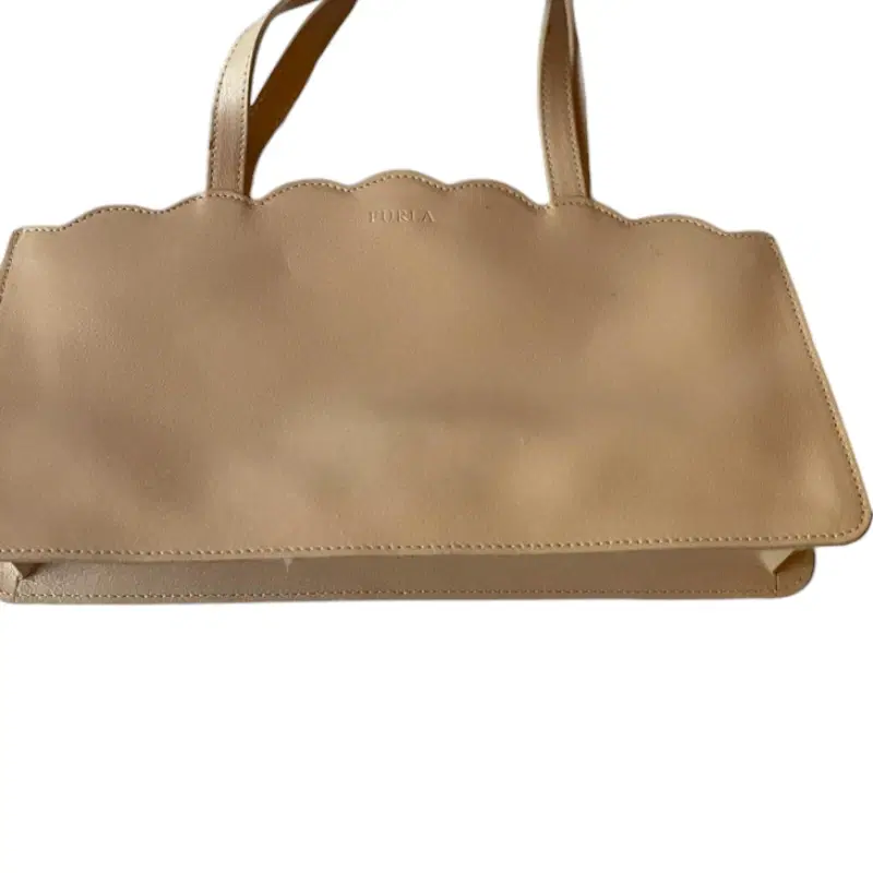 Furla Scalloped Top Leather Handbag