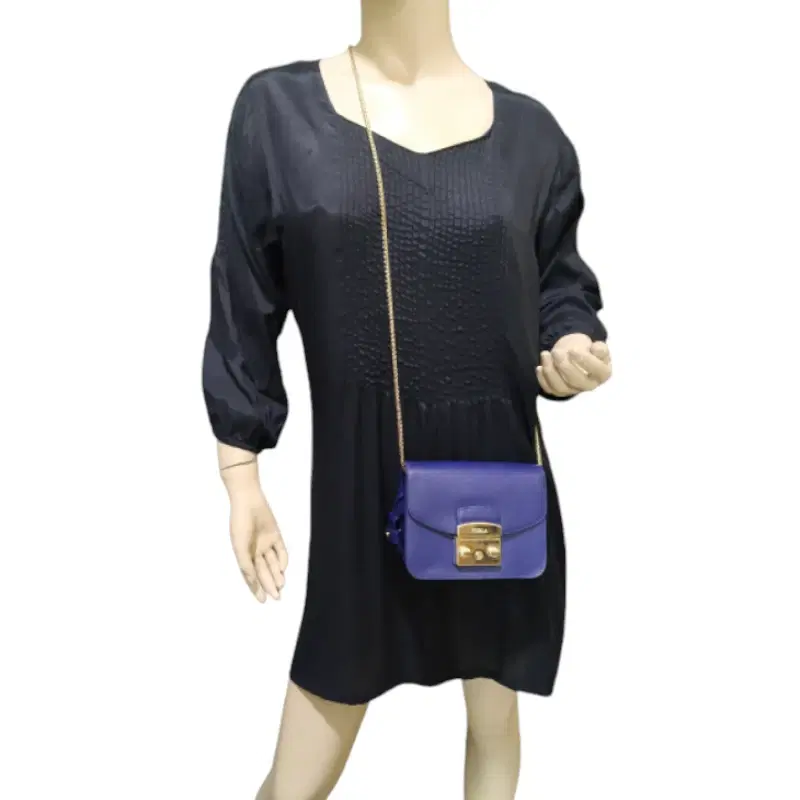 Furla Metropolis Mini Navy Crossbody Bag