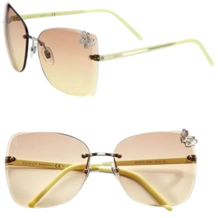 Gucci Rimless Square Butterfly Sunglasses-Hover-Image