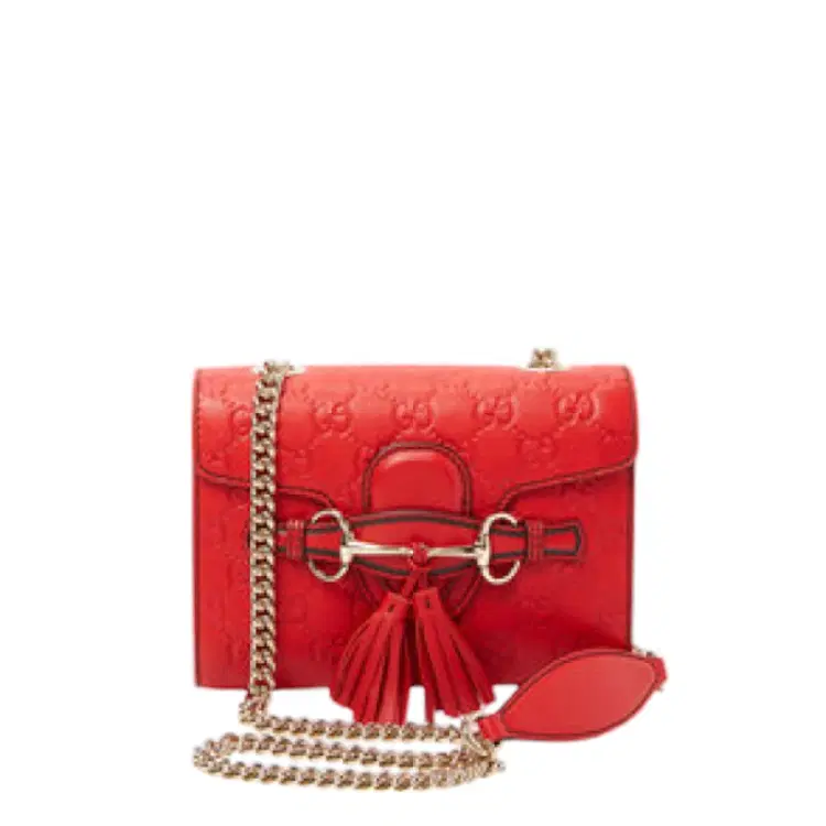 Gucci Red Emily Guccissima Mini Shoulder Bag-Hover-Image