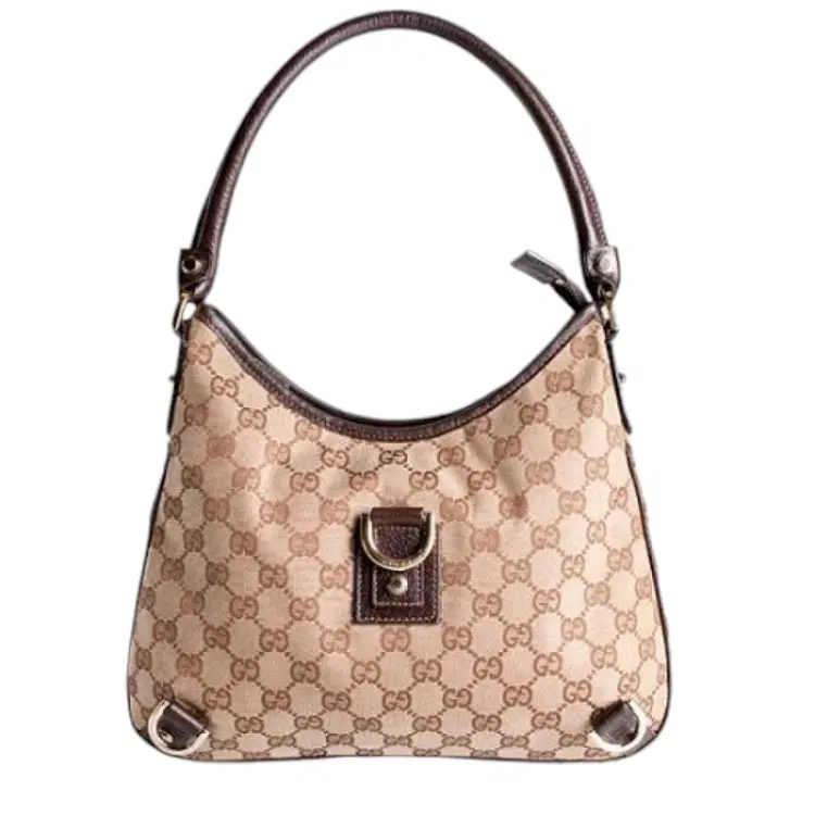 Gucci Abbey Medium Monogram Hobo with Brown Leather Detailing-Hover-Image