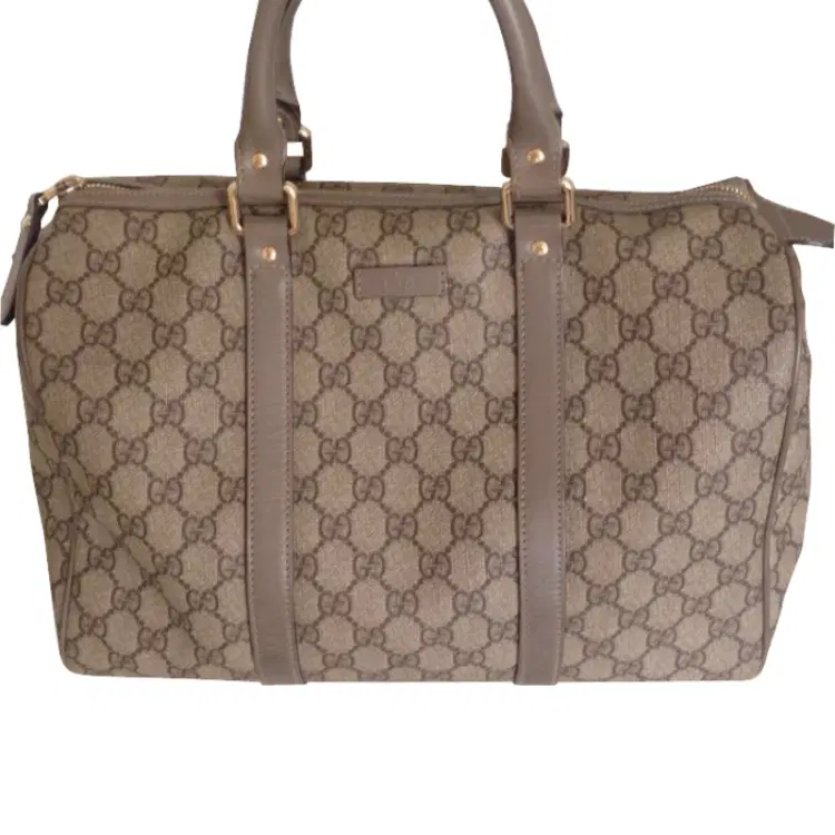 Gucci Boston Bag with Taupe Piping-Hover-Image