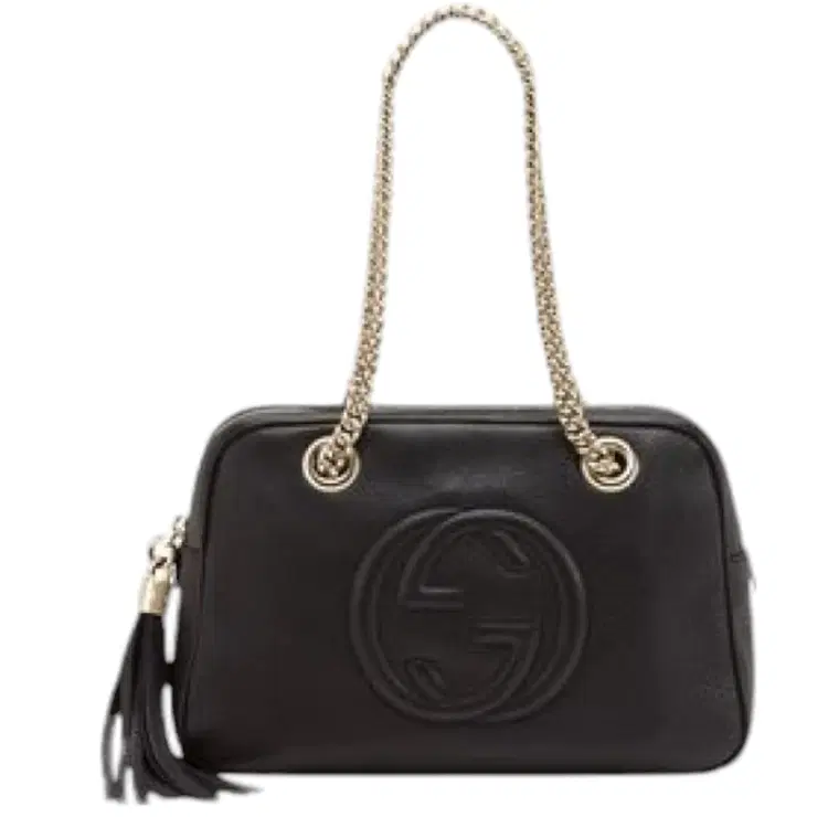 Gucci Soho Leather Double-Chain-Strap Shoulder Bag-Hover-Image