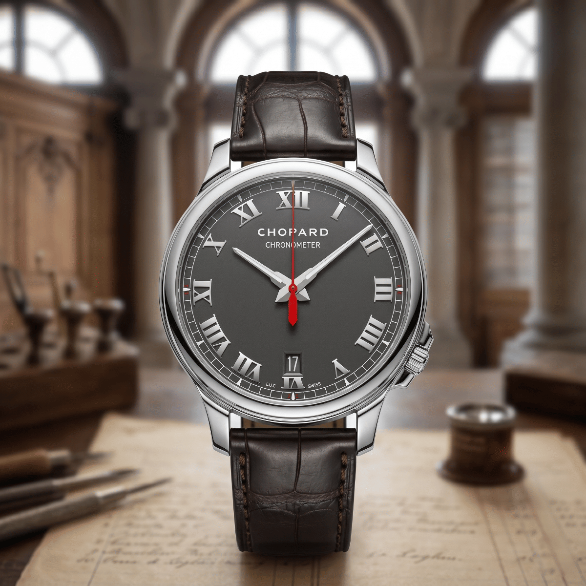 Chopard 1937 L.U.C Classic Limited Edition- Slate/Grey Dial Steel Automatic