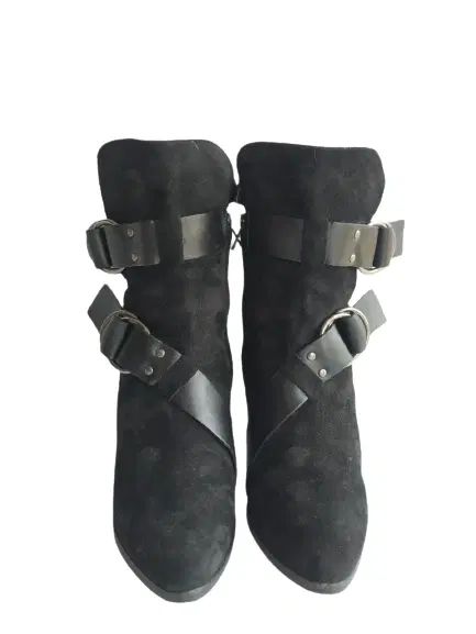 Givenchy Suede Buckled Wedge Boots