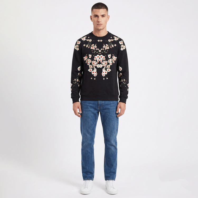 Givenchy Floral Print Crew Neck Sweatshirt-Hover-Image