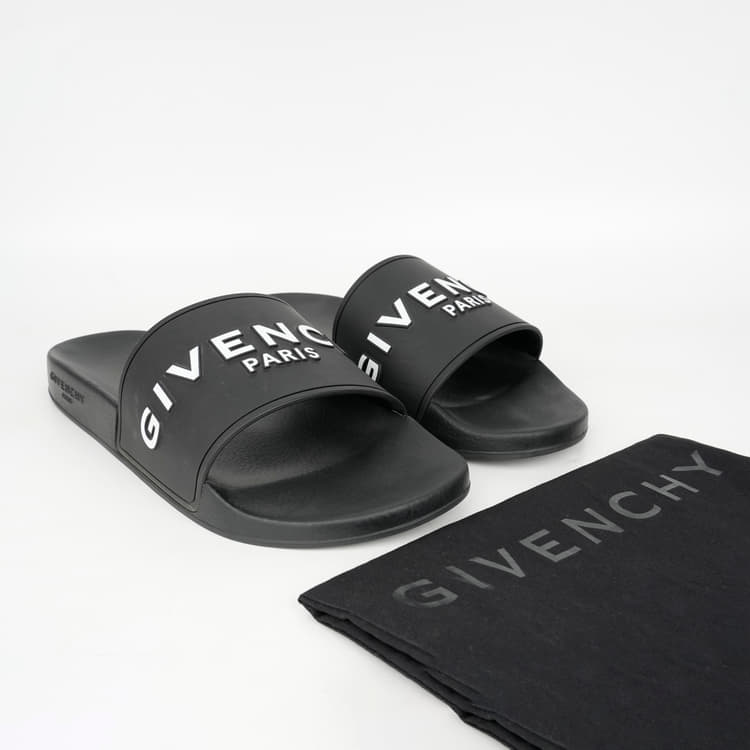 Size 43 - Givenchy Paris Flat logo Slides-Hover-Image