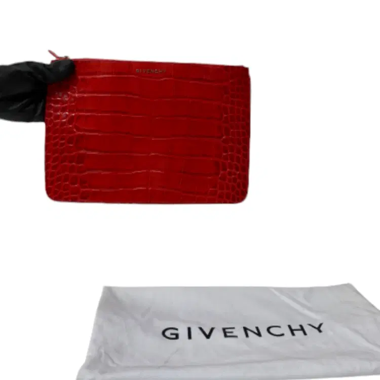 Givenchy Medium Croc-Embossed Leather Pouch-Hover-Image