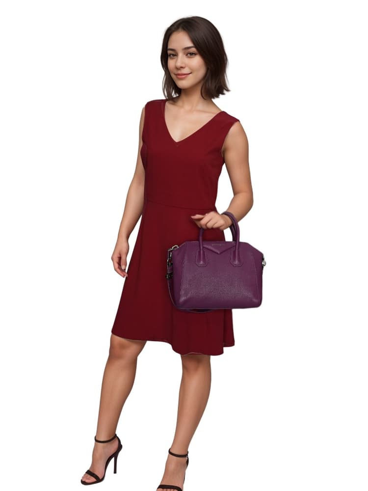 Givenchy Magenta Sugar Goatskin Leather Small Antigona Bag-Hover-Image