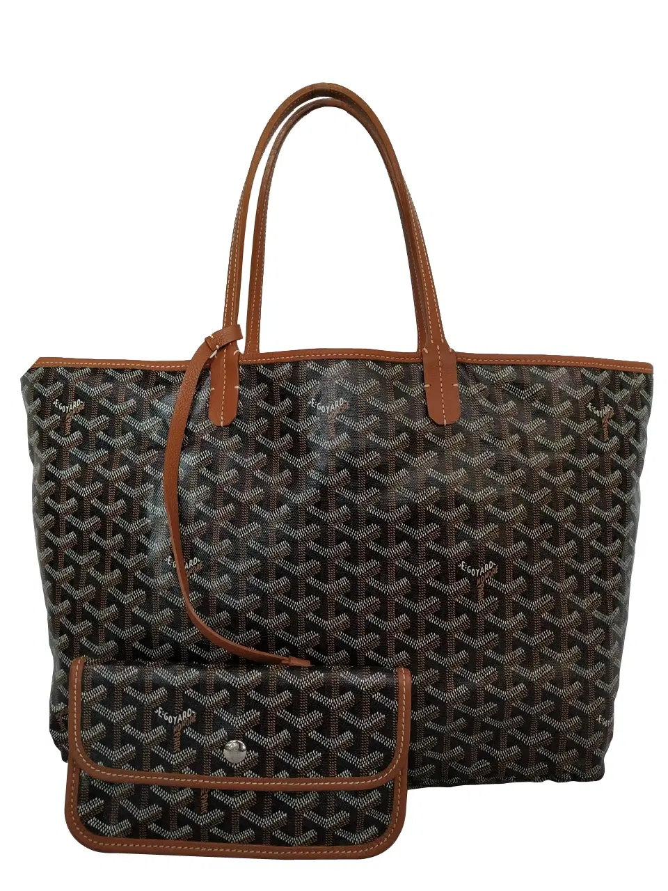 Goyard Saint Louis Goyardine PM Black & Tan Tote
