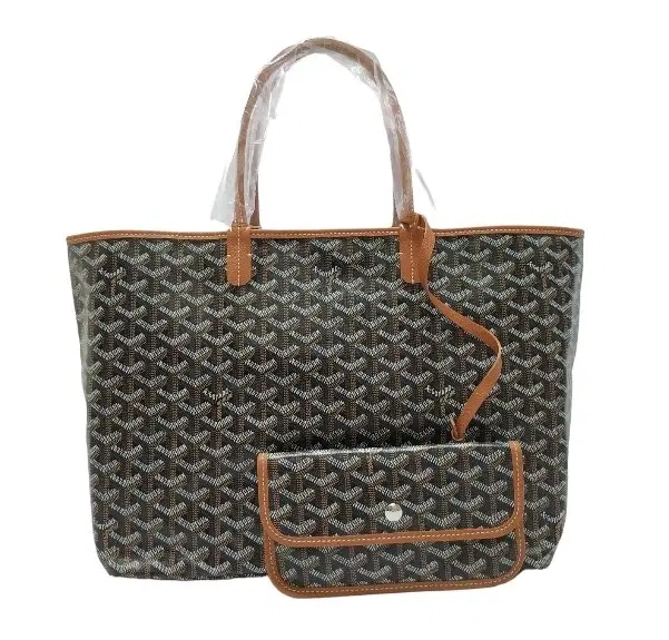 Goyard St.louis Black and Tan Tote Bag-Hover-Image