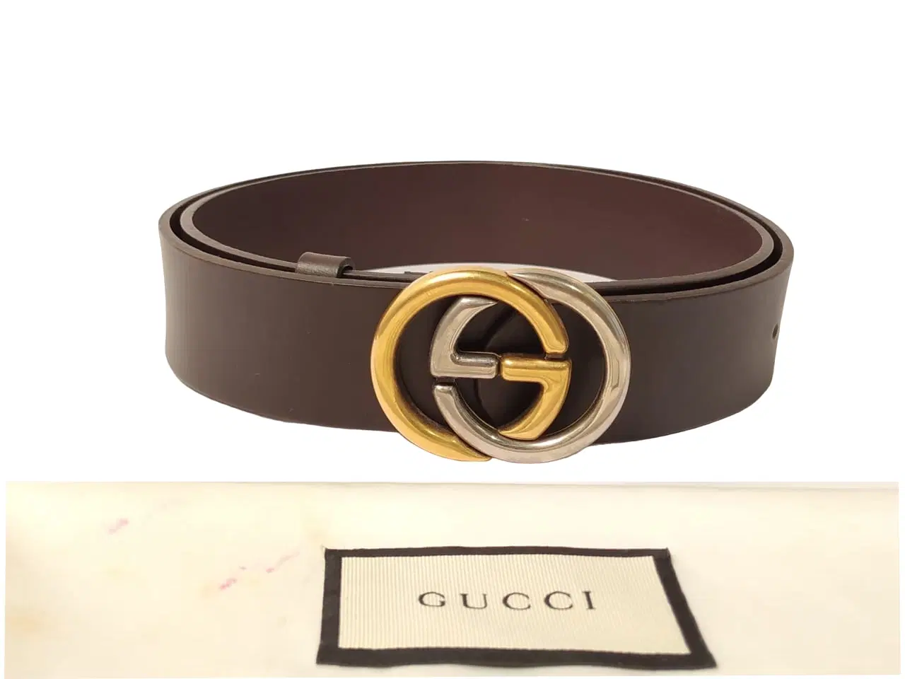 Gucci Bi-colour Interlocking G Buckle Belt
