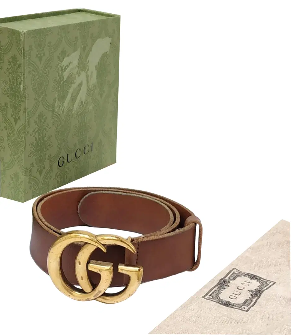 Gucci Double G Buckle Brown Leather Belt