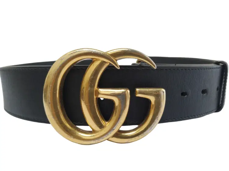 Gucci GG Marmont Black Leather Belt-Hover-Image