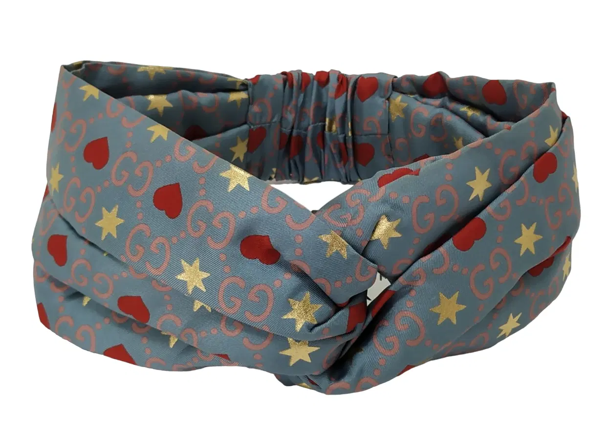 Gucci GG Heart Silk Twill Headband