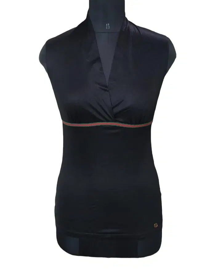 Gucci Web Black Sleeveless Knit Top