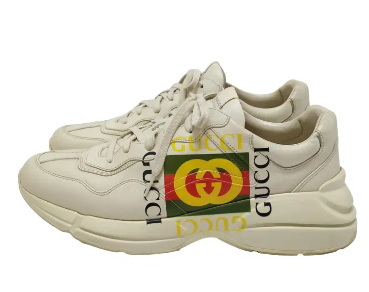 Size 12 - Gucci Rhython Square Logo Leather Sneakers-Hover-Image