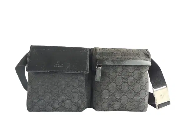 Gucci Black GG Canvas Waist Bag-Hover-Image