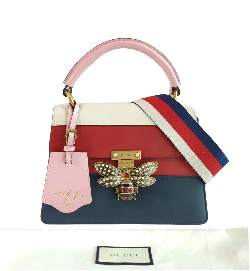 Gucci Queen Margaret Bee Top Handle Leather Bag - Luxepolis India Gucci Queen Margaret Bee Top Handle Leather Bag - Luxepolis India