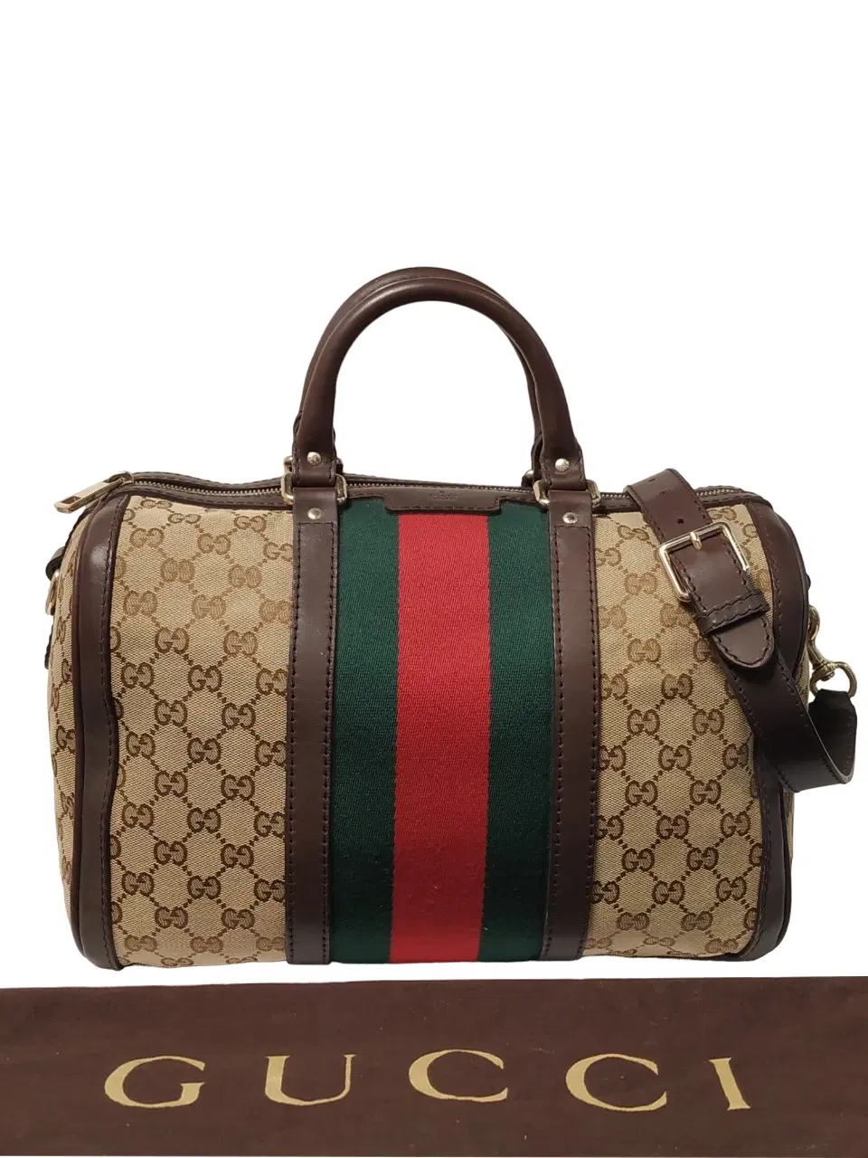Gucci Vintage Web Original GG Boston Bag