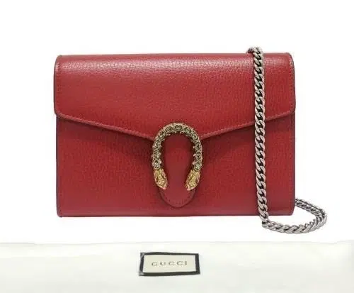 Gucci Red Dionysus Mini Chain Leather Bag