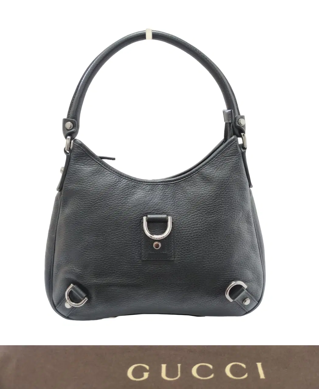 Gucci Black Abbey D-Ring Leather Hobo Bag