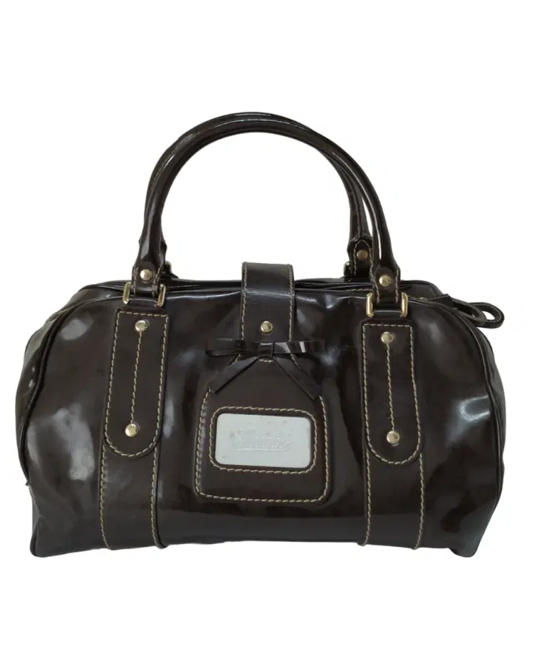 Gucci Patent Leather Vanity Boston Bag-Hover-Image
