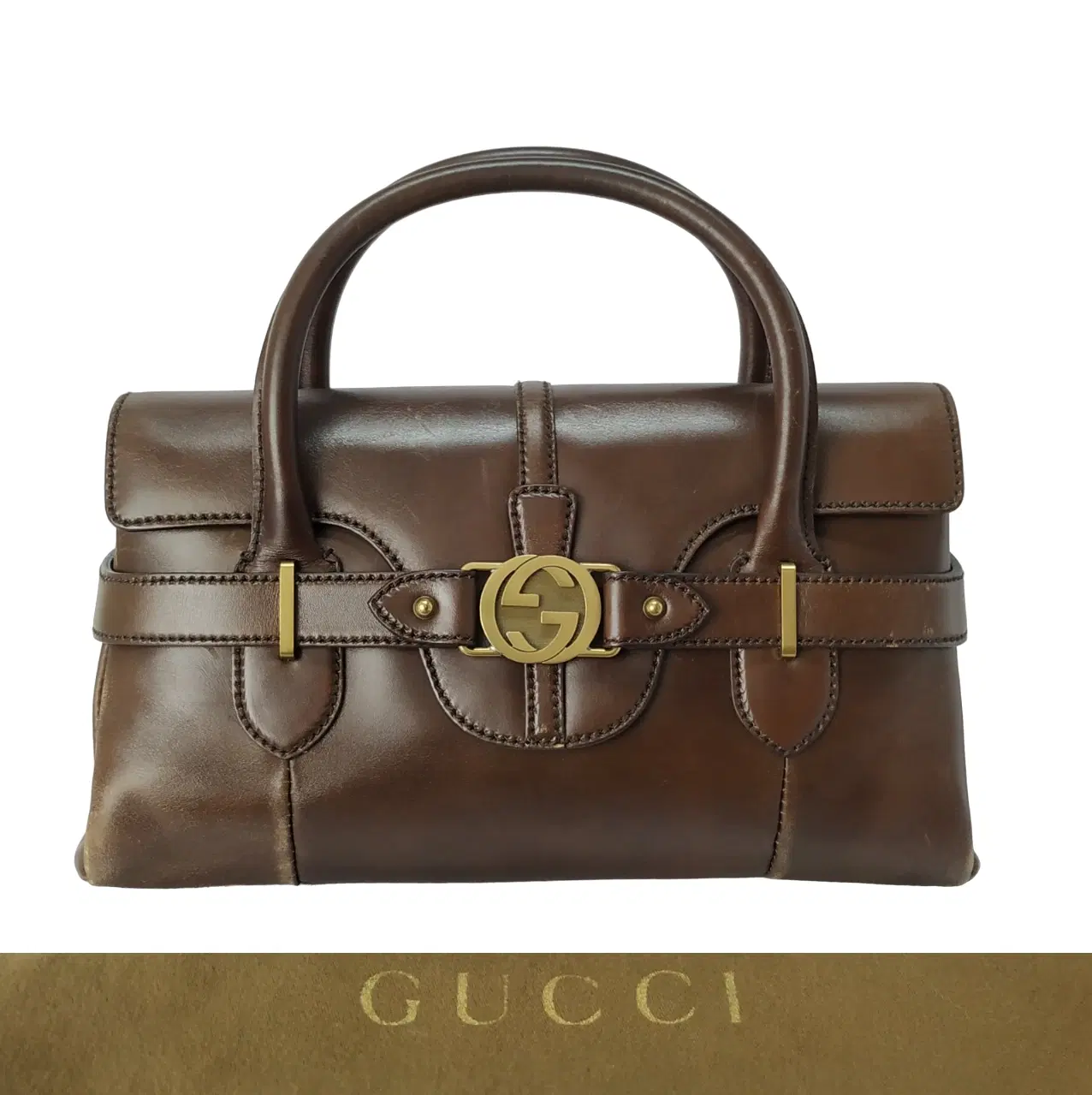 Gucci GG Interlocking Flap Satchel