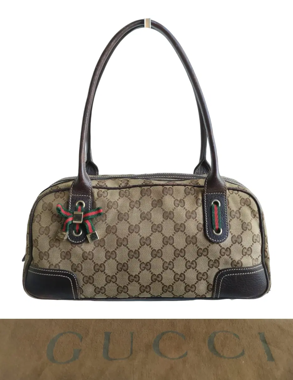 Gucci GG Canvas and Leather Princy Boston Bag
