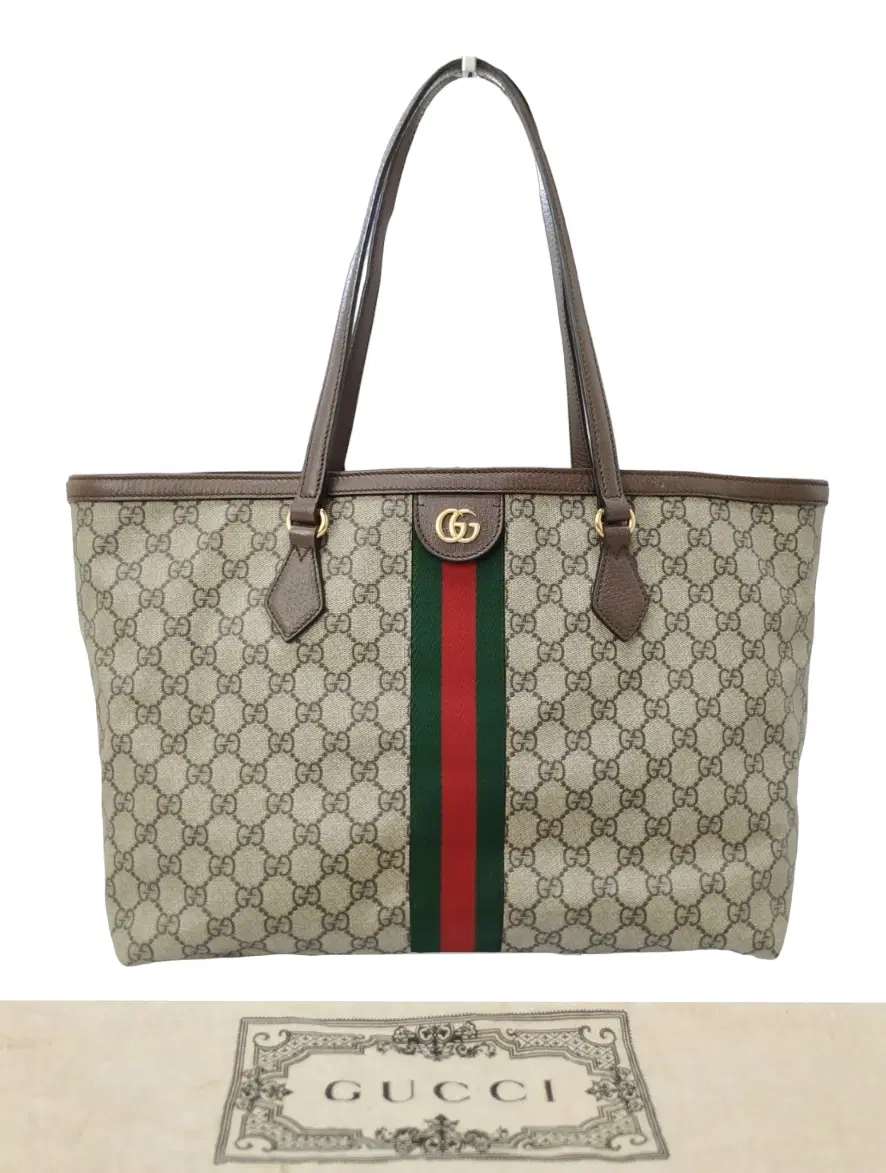 Gucci GG Supreme canvas And Leather Ophidia Medium Tote