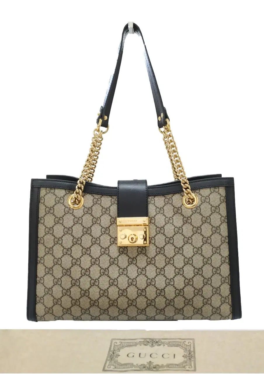 Gucci GG Supreme Canvas Padlock Medium Shoulder Bag