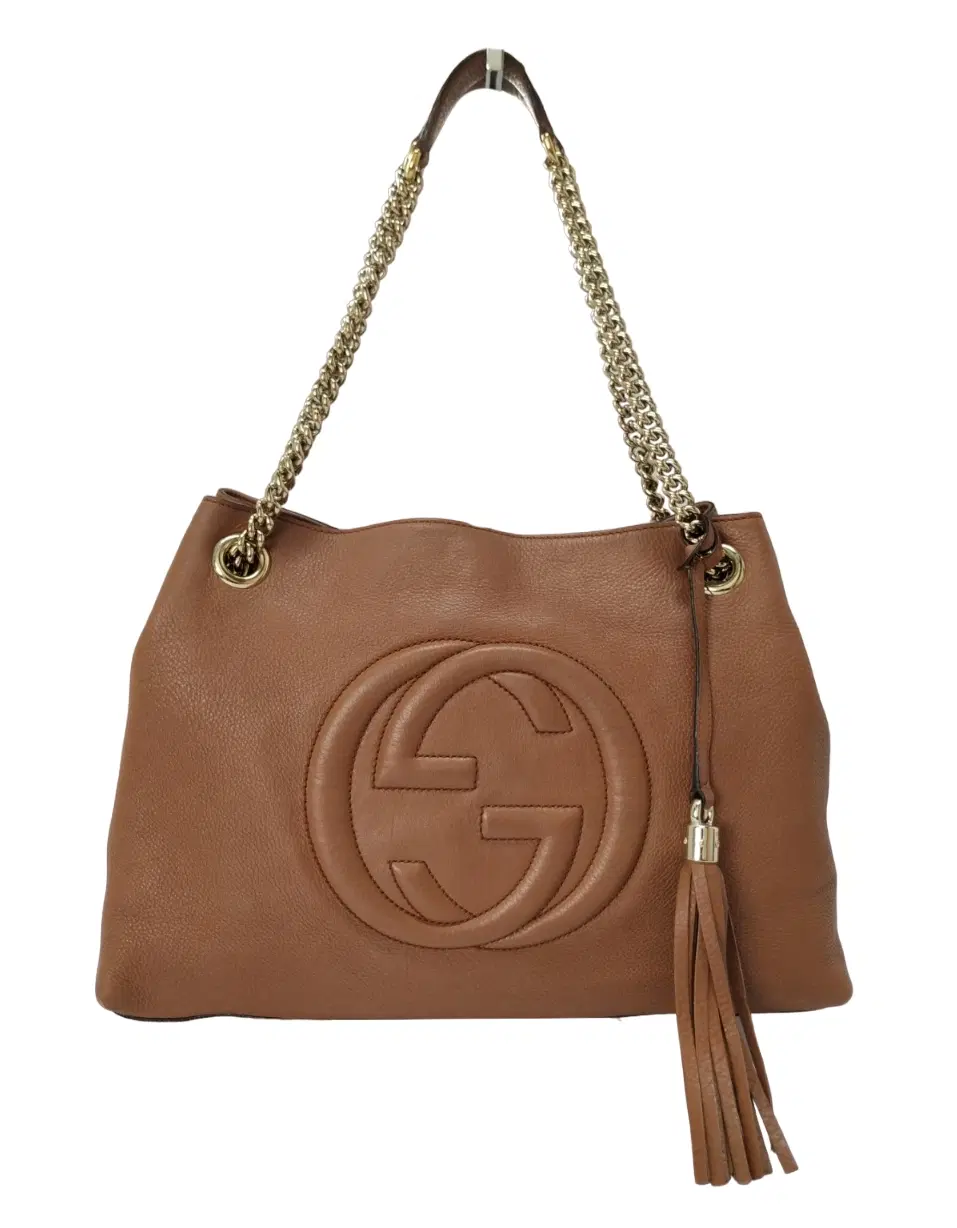 Gucci Soho Pebbled Leather Chain Shoulder Bag