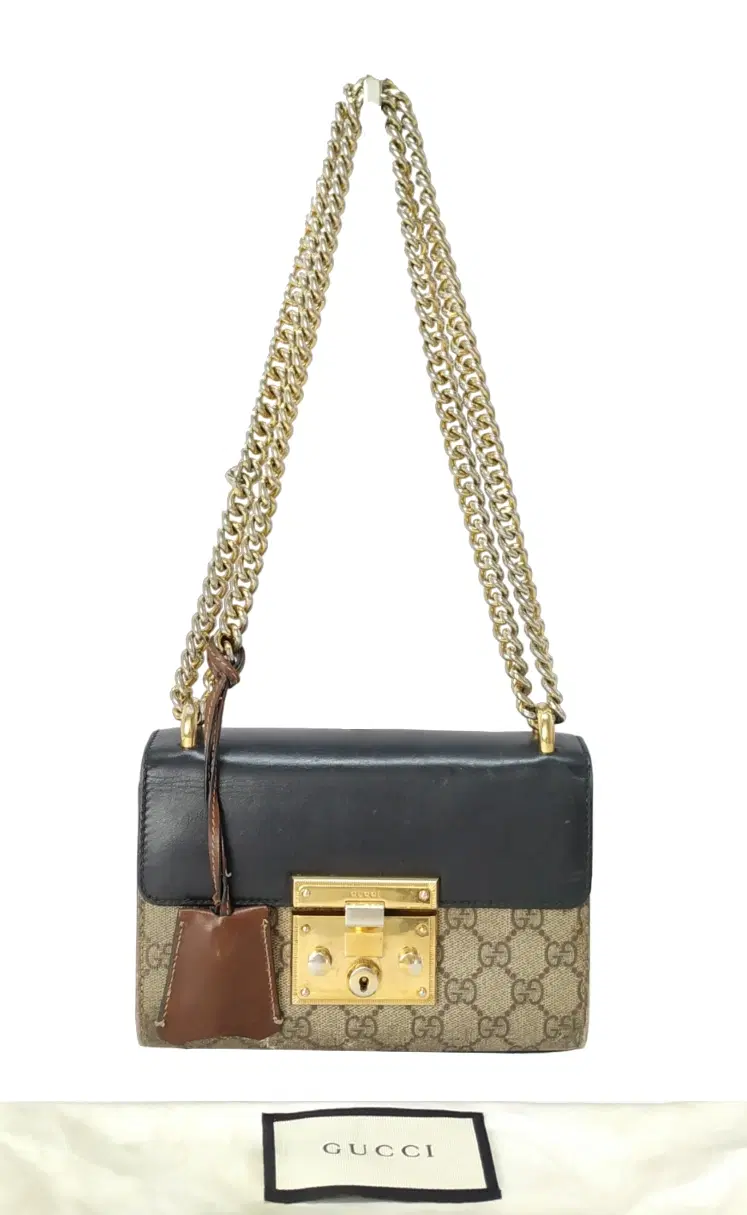 Gucci GG Supreme Canvas Padlock Small Shoulder Bag-Hover-Image