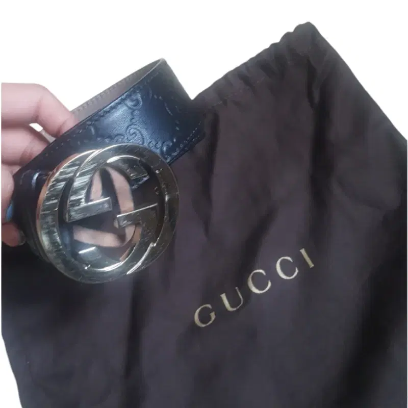 Gucci Black Guccissima Leather Belt