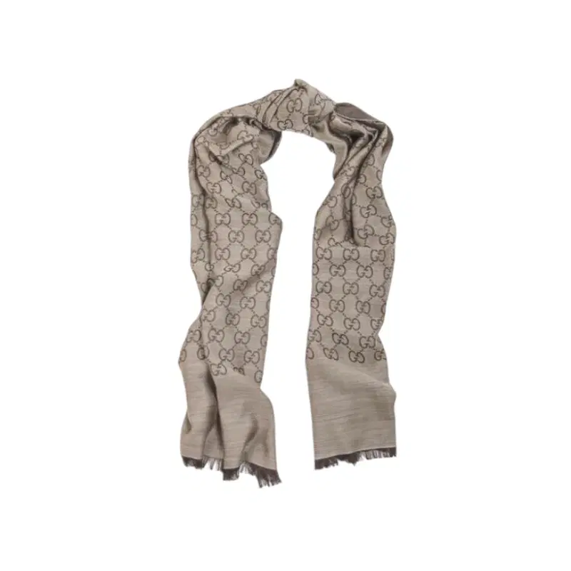 Gucci Dark and Light Brown GG Guccissima Logo Scarf