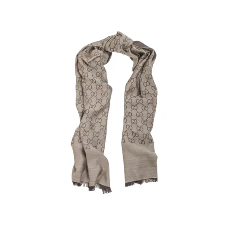 Gucci Dark and Light Brown GG Guccissima Logo Scarf-Hover-Image