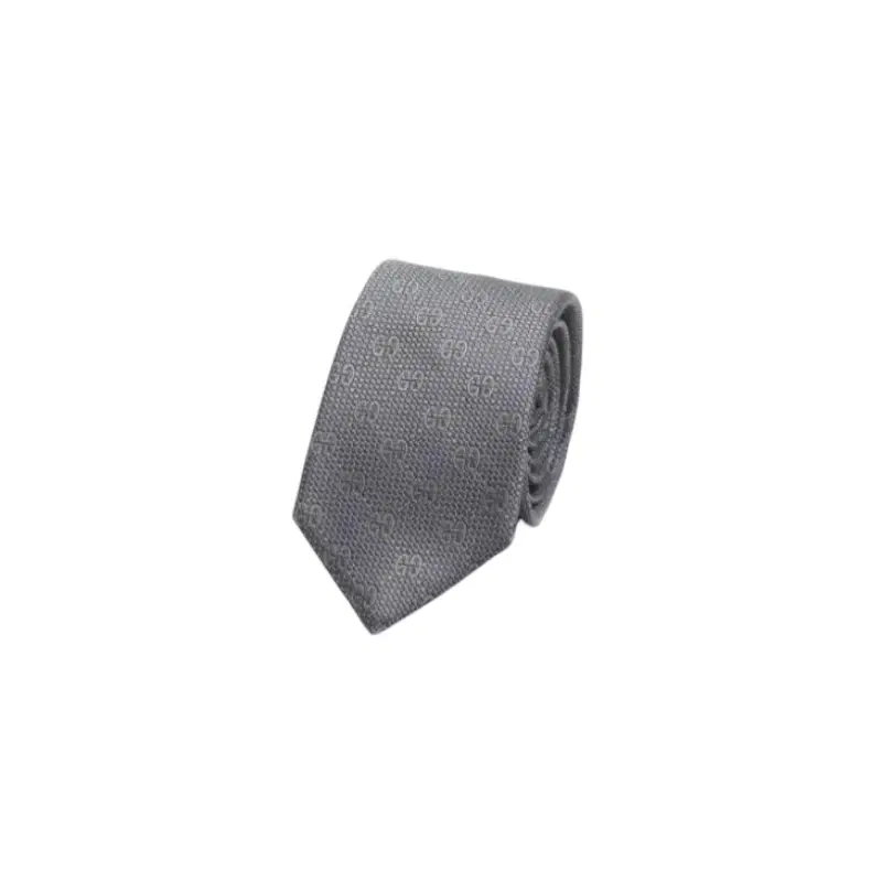 Gucci GG Pattern Silk Grey Tie