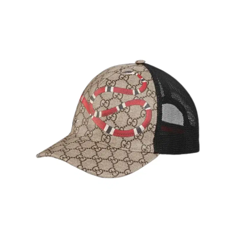 Gucci Kingsnake Print GG Supreme Baseball Hat