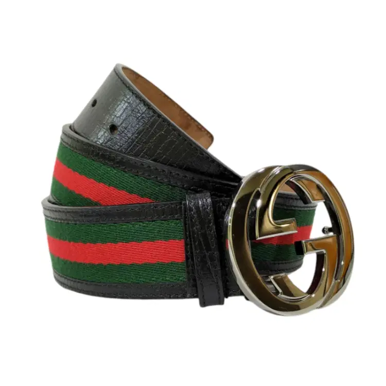 Gucci Web Interlocking G Canvas Belt-Hover-Image