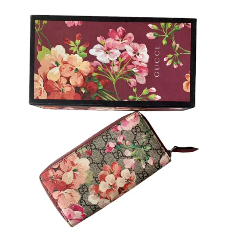 Gucci GG Blooms Supreme Zip Around Wallet