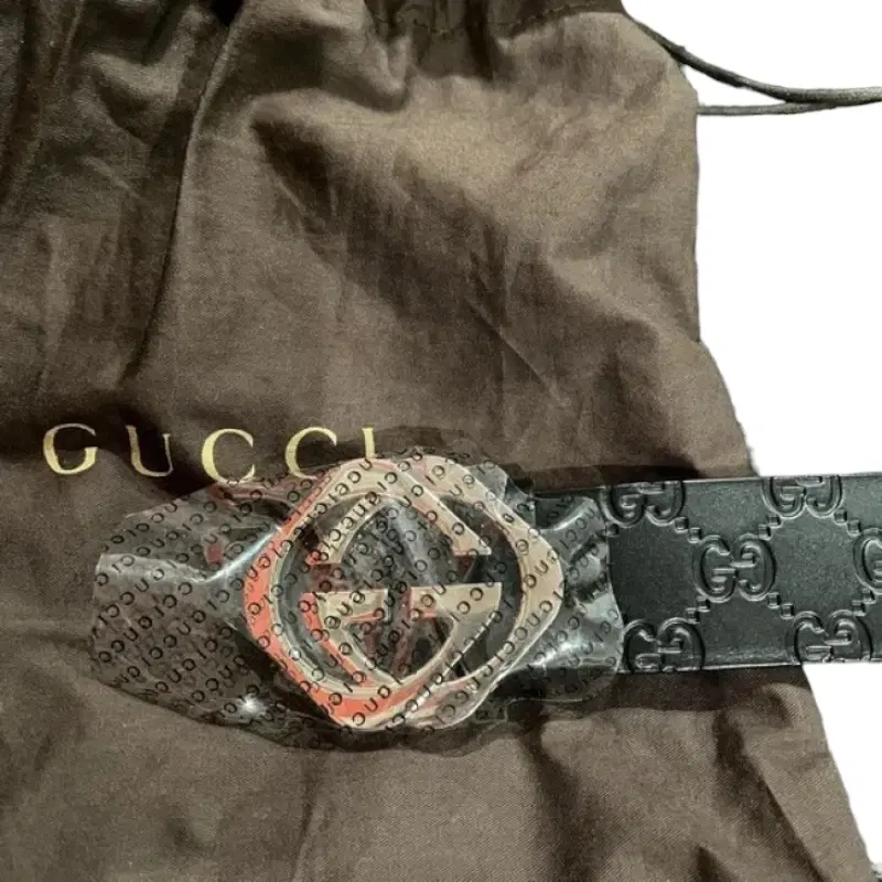 Gucci Guccissima Square G black Leather Belt